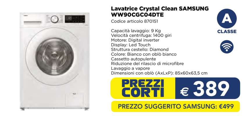 Lavatrice Crystal Clean SAMSUNG WW90GGC04DTE
