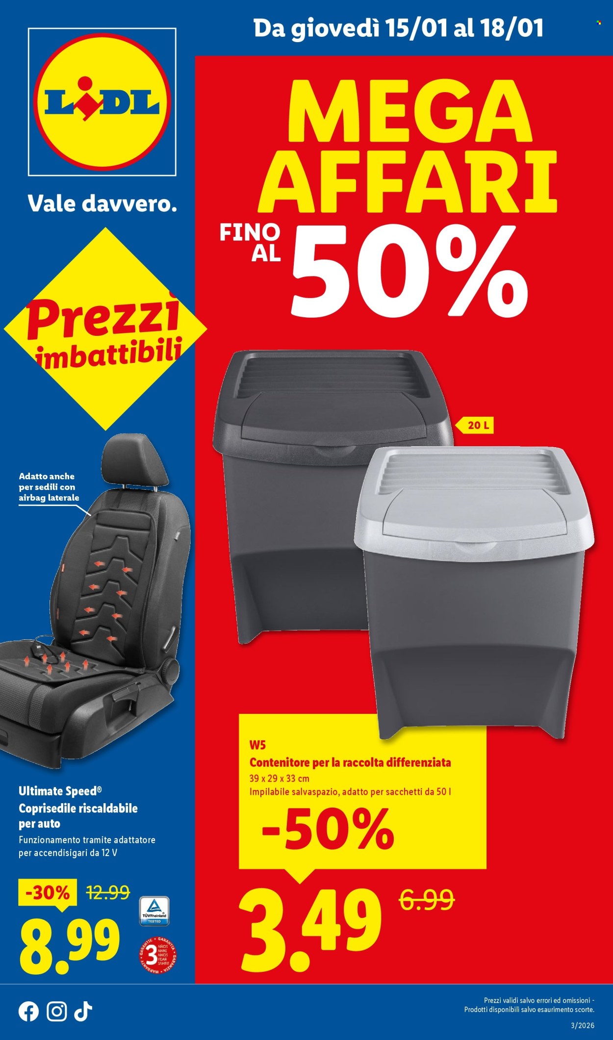 Volantino Lidl - 15/1/2026 - 18/1/2026. Pagina 1