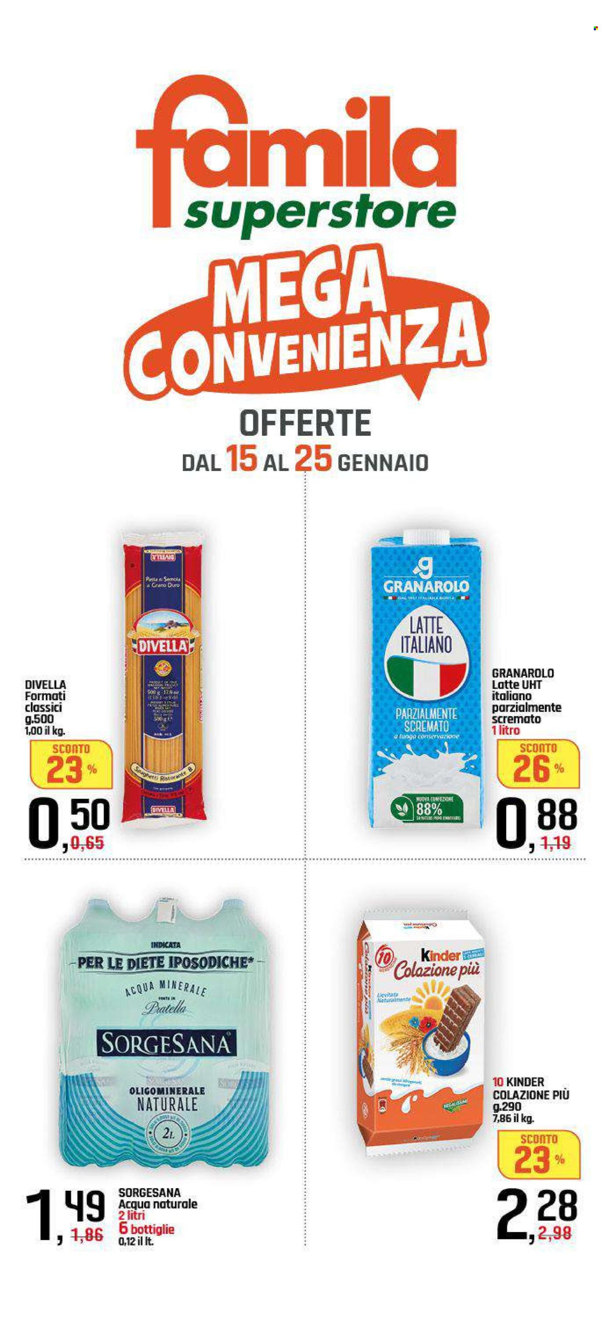 Volantino Famila - 15/1/2026 - 25/1/2026. Pagina 1
