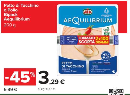 Petto di Tacchino o Pollo Bipack Aequilibrium