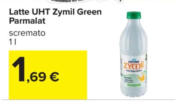 Latte UHT Zymil Green Parmalat