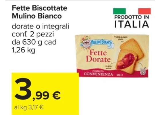 Fette Biscottate Mulino Bianco