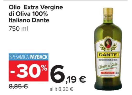 Olio Extra Vergine di Oliva 100% Italiano Dante