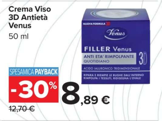Crema Viso 3D Antietà Venus