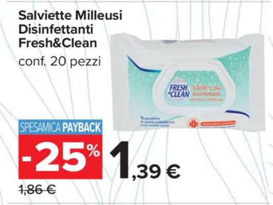 Salviette Milleusi Disinfettanti Fresh&Clean