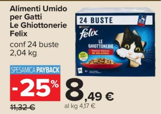 Alimenti Umido per Gatti Le Ghiottonerie Felix