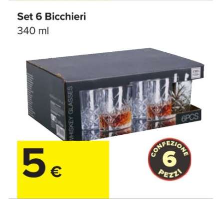 SET 6 BICCHIERI