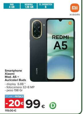 Smartphone Xiaomi Mod. A5 + Auricolari Buds