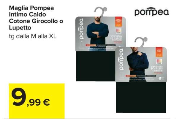 Maglia Pompea Intimo Caldo Cotone Girocollo o Lupetto