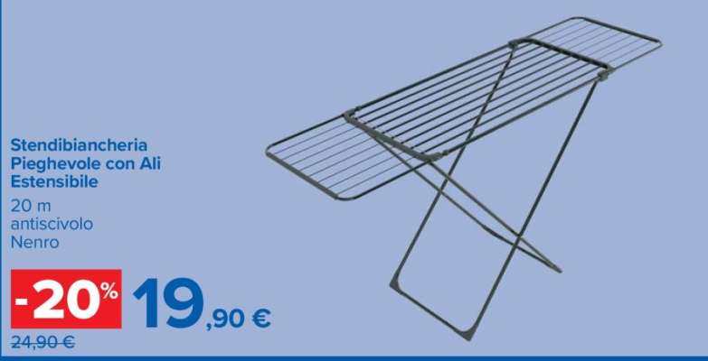 Stendibiancheria Pieghevole con Ali Estensibile