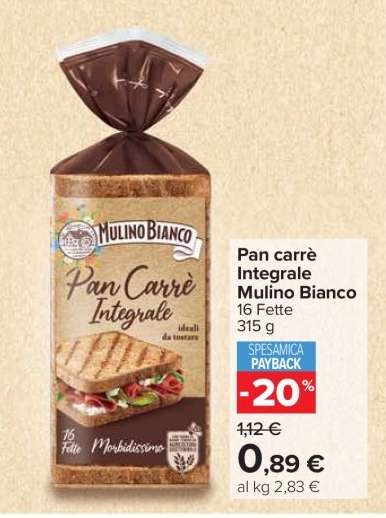 Pan carrè Integrale Mulino Bianco