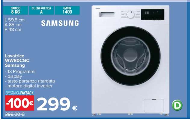 Lavatrice WW80CGC Samsung