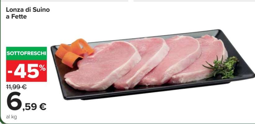 Lonza di Suino a Fette