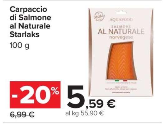 Carpaccio di Salmone al Naturale Starlaks