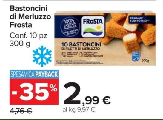BASTONCINI DI MERLUZZO FROSTA