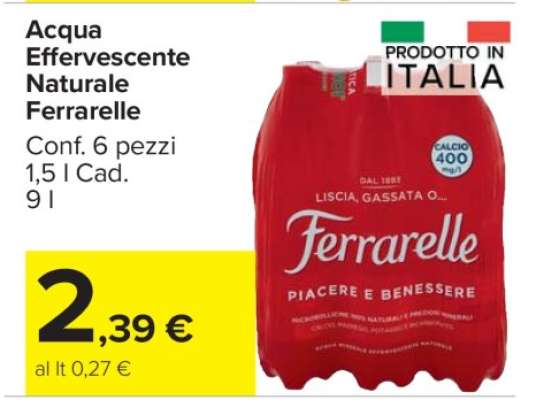 Acqua Effervescente Naturale Ferrarelle