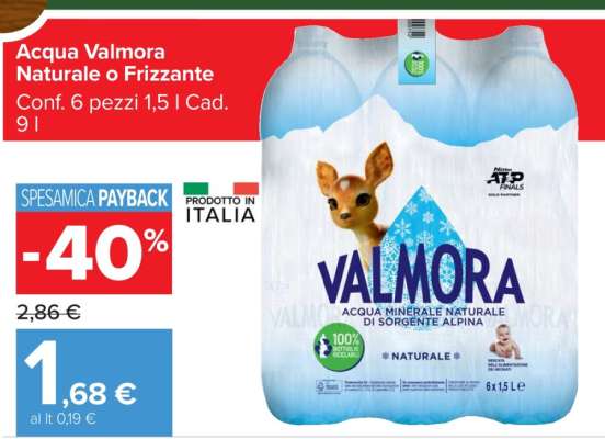 Acqua Valmora Naturale o Frizzante