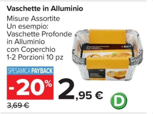 Vaschette in alluminio