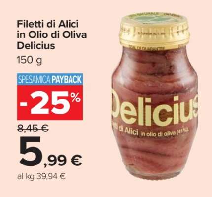 Filetti di Alici in Olio di Oliva Delicius