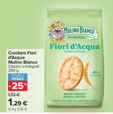 Crackers Fiori d’Acqua Mulino Bianco