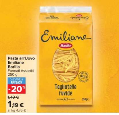 PASTA ALL'UOVO EMILIANE BARILLA