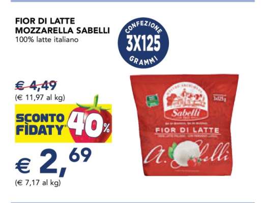 FIOR DI LATTE MOZZARELLA SABELLI
