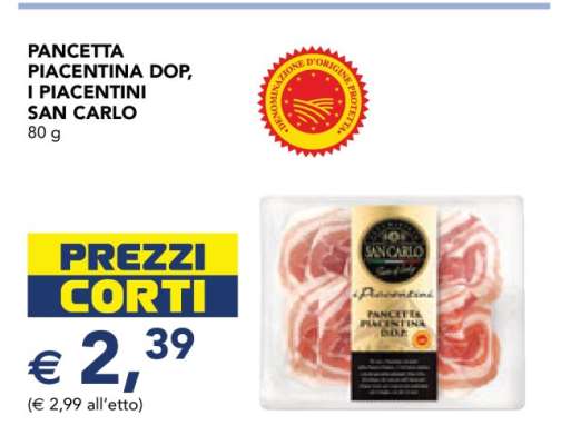 PANCETTA PIACENTINA DOP, I PIACENTINI SAN CARLO