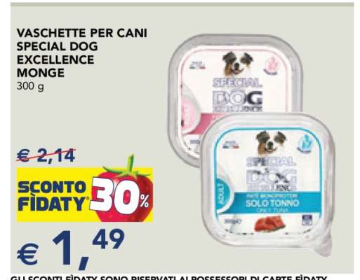 VASCHETTE PER CANI SPECIAL DOG EXCELLENCE MONGE