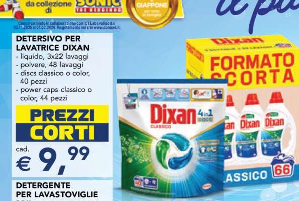 Detersivo per lavatrice Dixan