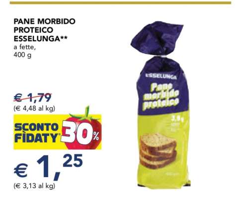 PANE MORBIDO PROTEICO ESSELUNGA