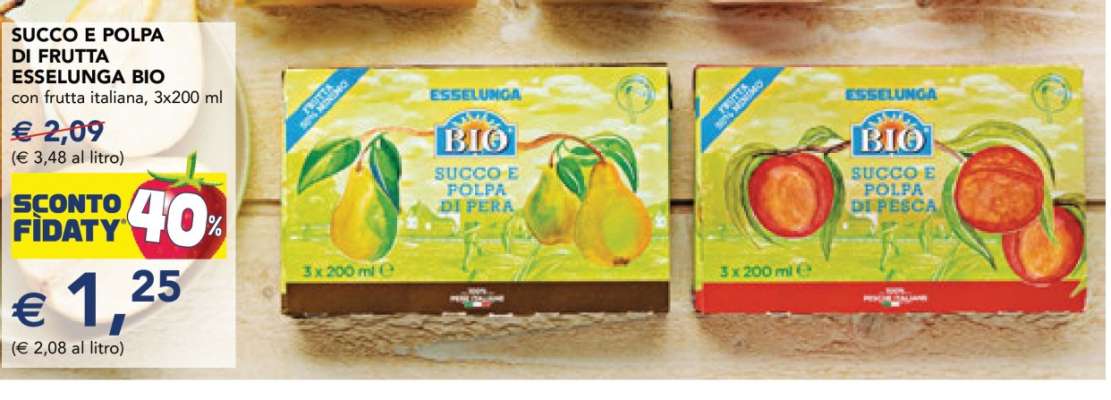 SUCCO E POLPA DI FRUTTA ESSELUNGA BIO