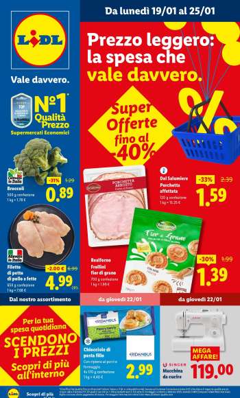 Volantino Lidl - 19/1/2026 - 25/1/2026.