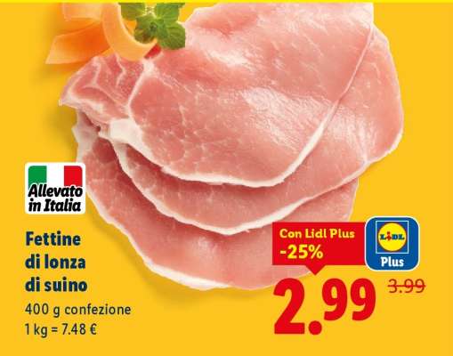 Fettine di lonza di suino