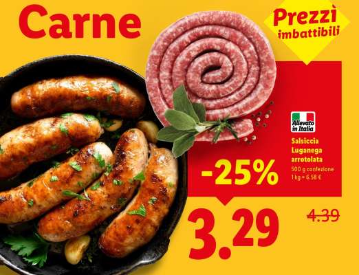 Salsiccia luganega arrotolata