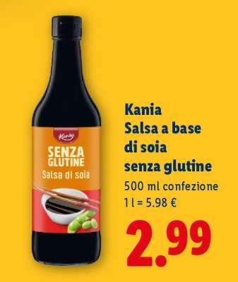 Kania Salsa a base di soia senza glutine