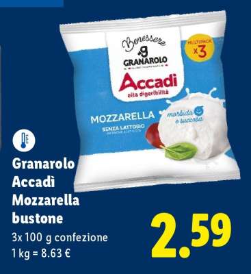 Granarolo Accadì Mozzarella bustone