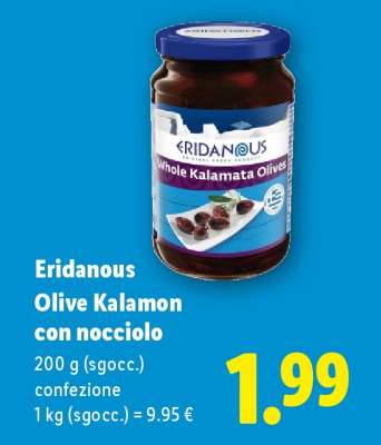 Eridanous Olive Kalamon con nocciolo