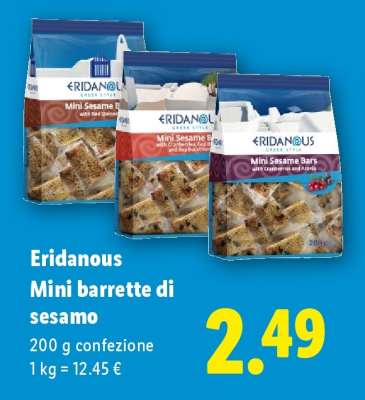 Eridanous Mini barrette di sesamo