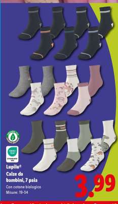 Lupilu Calze da bambini, 7 paia