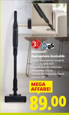 SILVERCREST® Aspirapolvere ricaricabile
