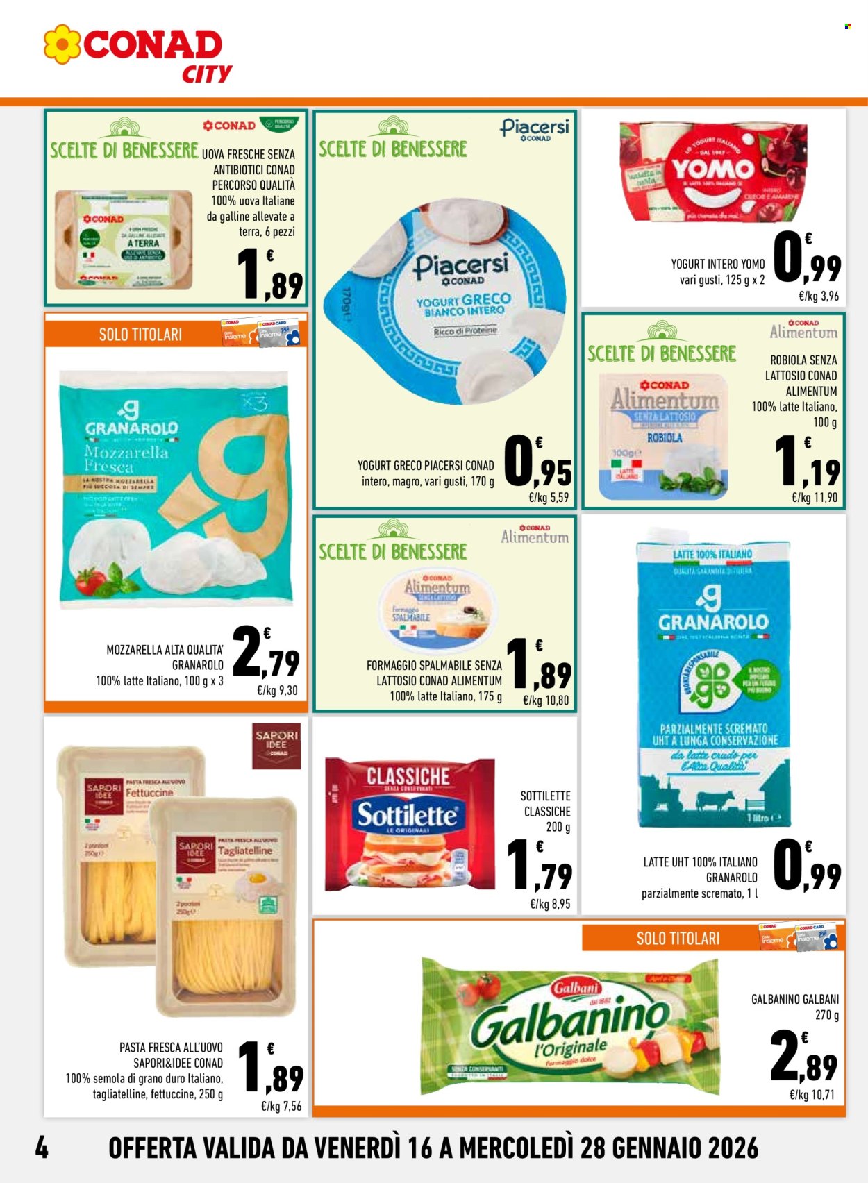 Volantino Conad City - 16/1/2026 - 28/1/2026. Pagina 4