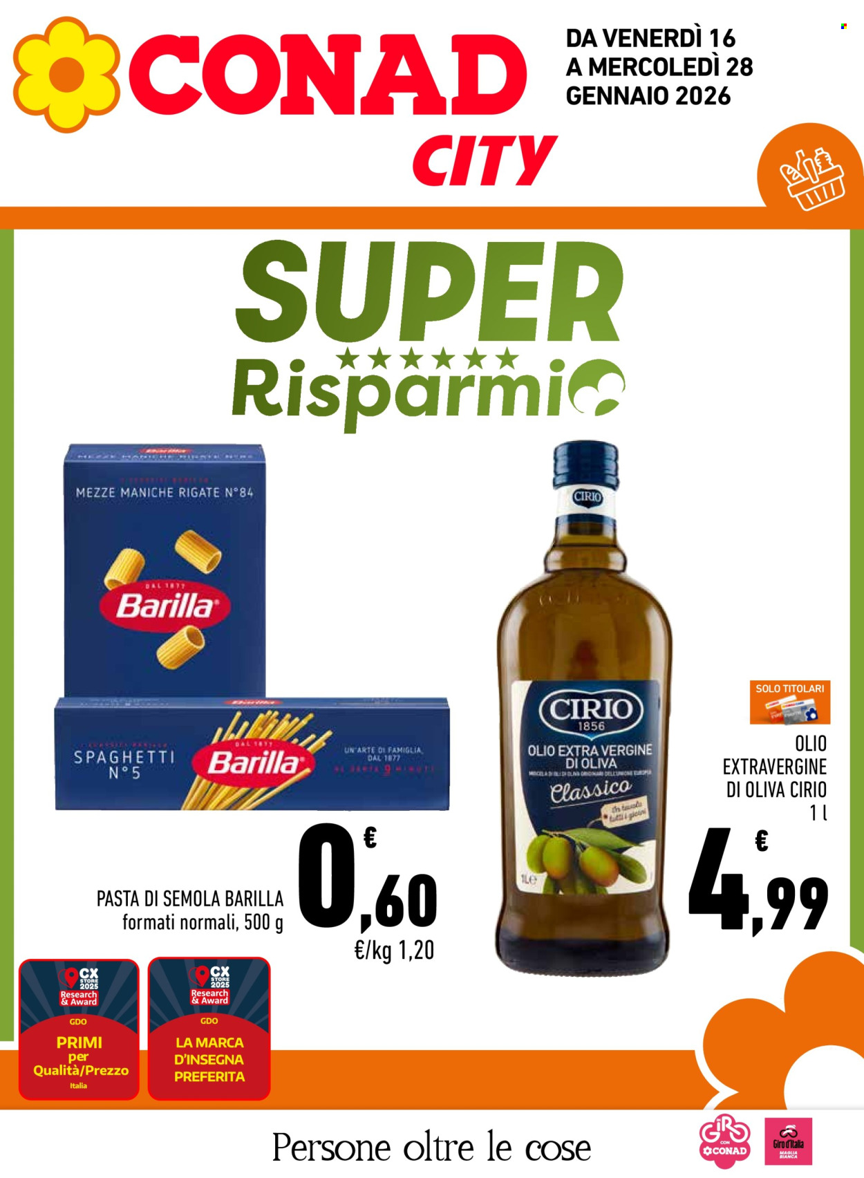 Volantino Conad City - 16/1/2026 - 28/1/2026. Pagina 1