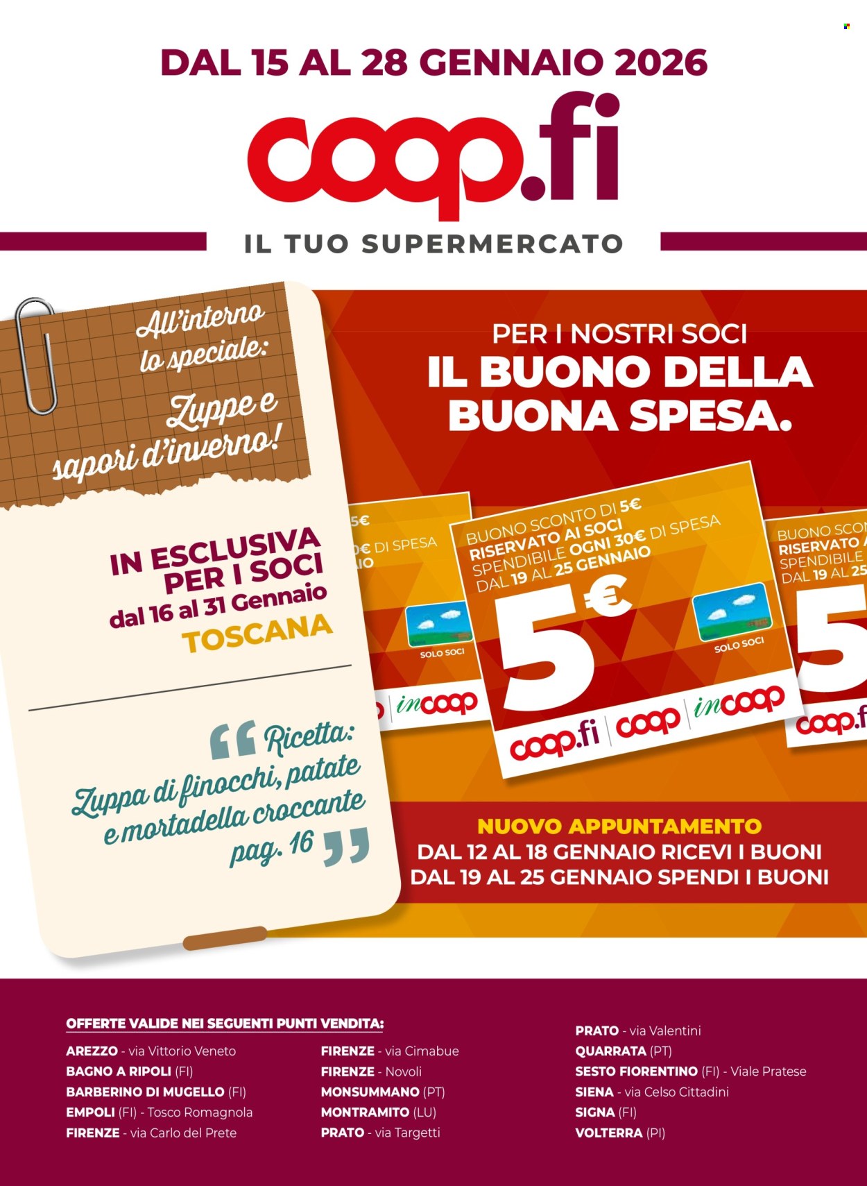 Volantino Coop - 15/1/2026 - 28/1/2026. Pagina 1