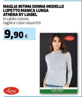 MAGLIA INTIMA DONNA MODELLO LUPETTO MANICA LUNGA ATHENA BY LIABEL