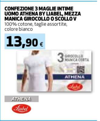 CONFEZIONE 3 MAGLIE INTIME UOMO ATHENA BY LIABEL