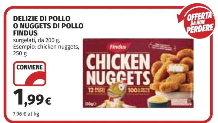 DELIZIE DI POLLO O NUGGETS DI POLLO FINDUS