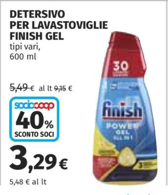 Detersivo per Lavastoviglie Finish Gel