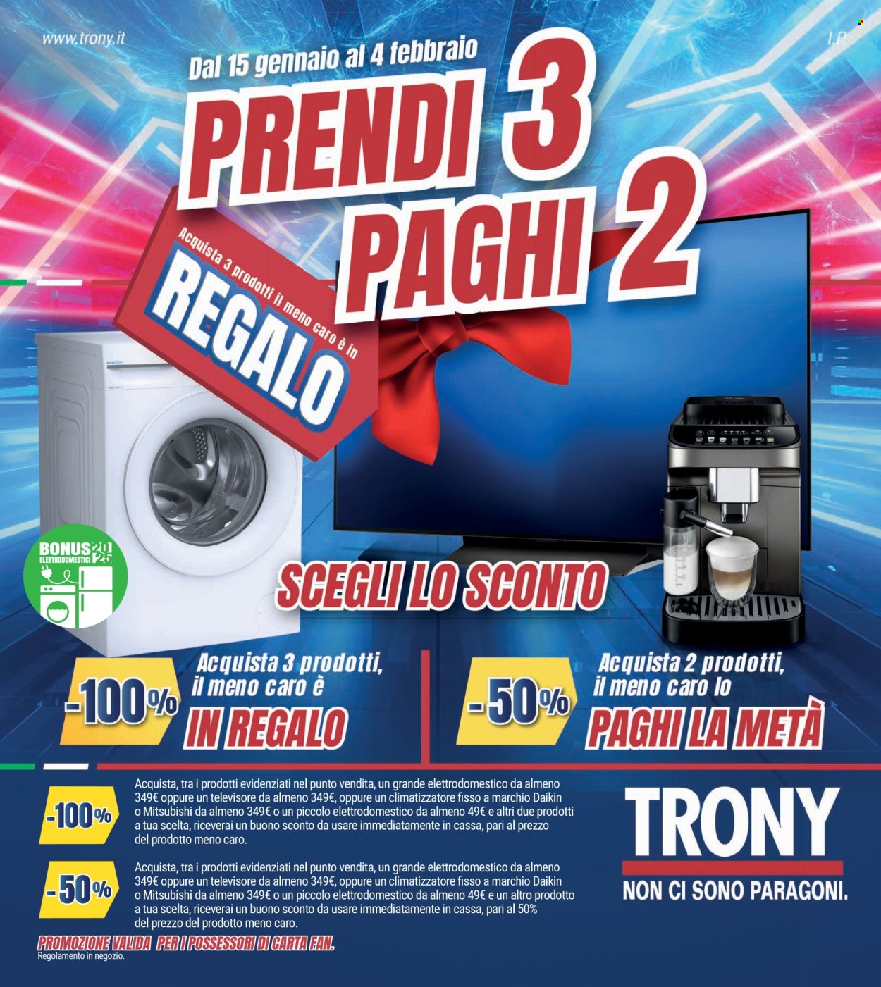Volantino Trony - 15/1/2026 - 4/2/2026. Pagina 1