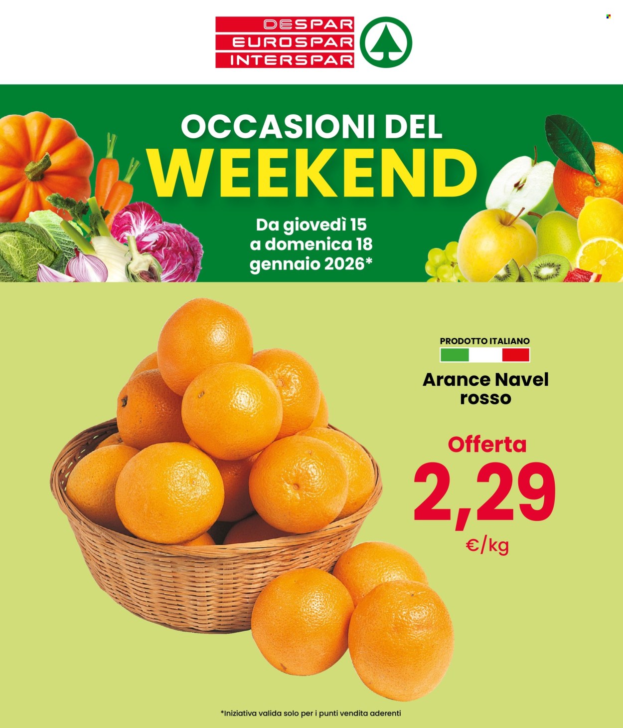 Volantino Interspar - 15/1/2026 - 18/1/2026. Pagina 1