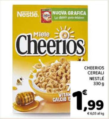 CHEERIOS CEREALI NESTLÉ 330 g
